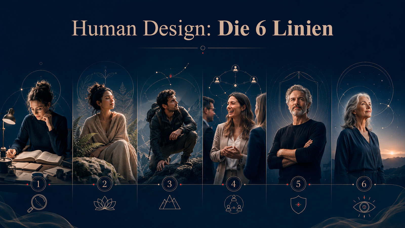 Die 6 Human Design Linien erklärt: Charaktere, Bedeutung und Einfluss der Linien auf Profil, Persönlichkeit und Bodychart