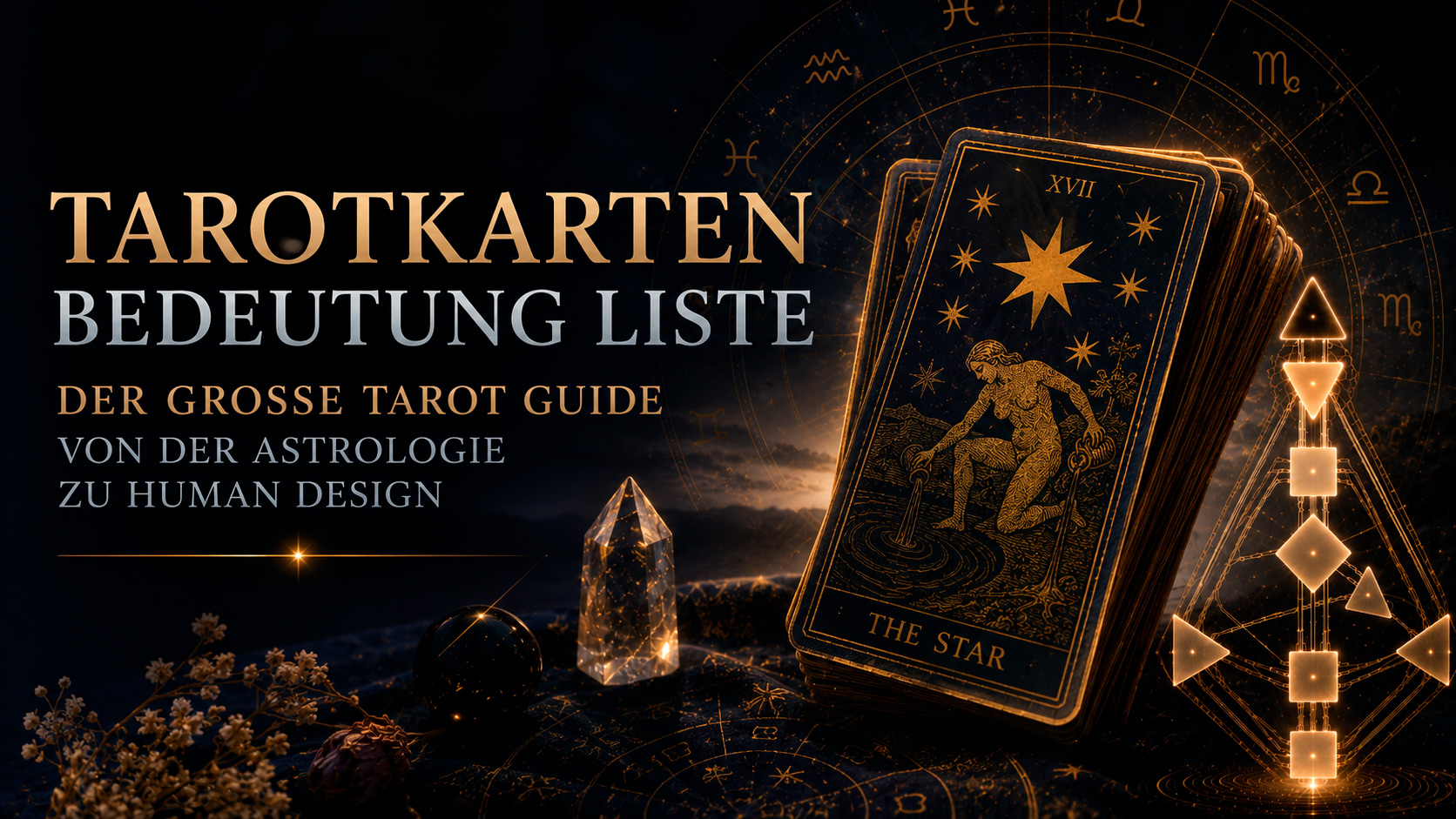 Tarotkarten-Bedeutung im Überblick: großer Tarot-Guide zu Karten, Symbolik, Astrologie, Deutung und Verbindungen zum Human Design