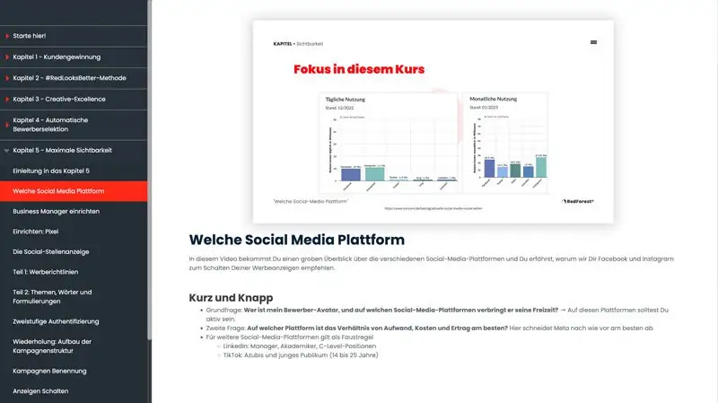 Social Recruting Masterclass Beispiel Plattform