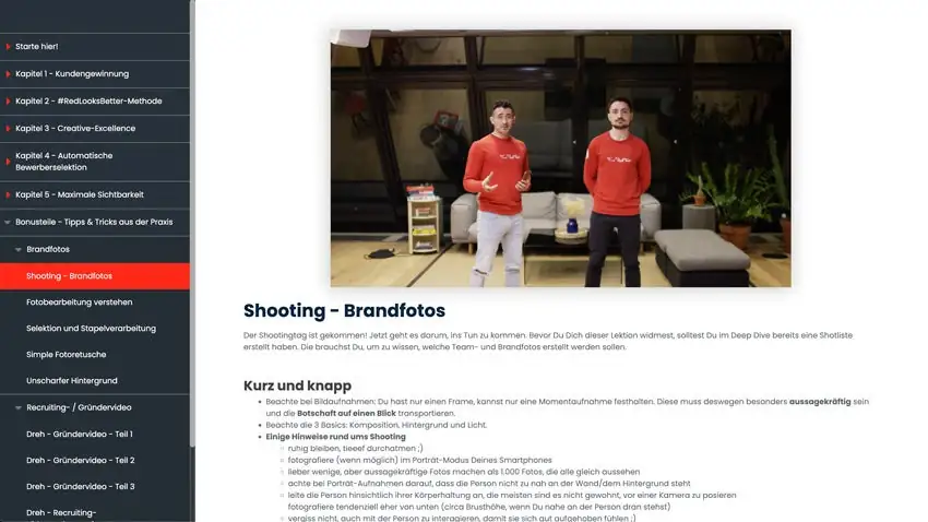Social Recruting Masterclass Beispiel Shooting