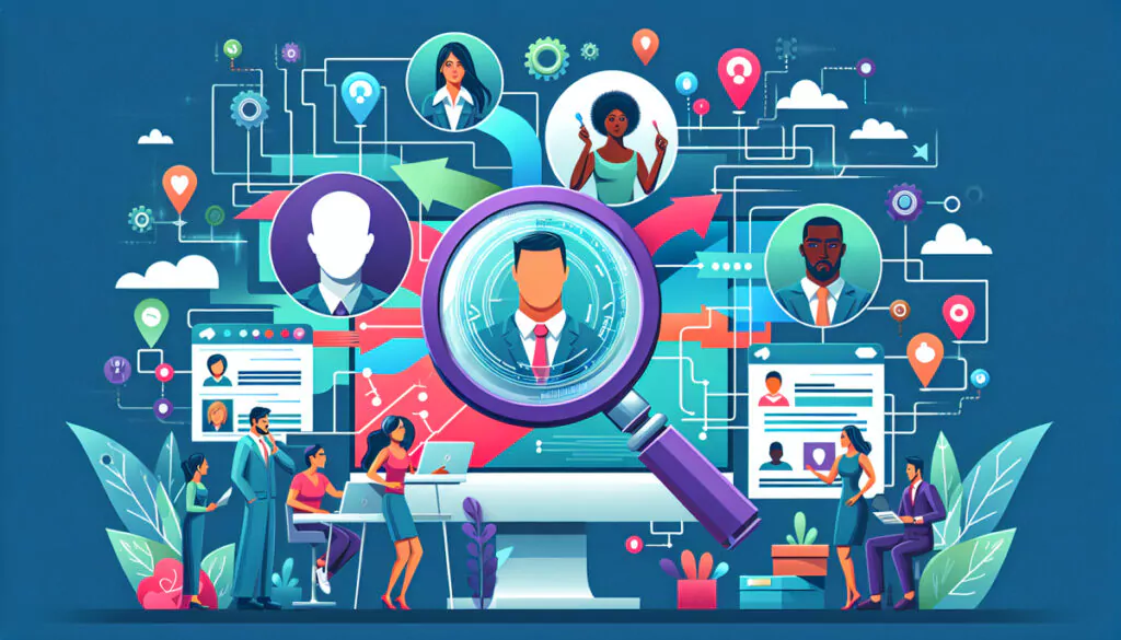 Eine grafische Darstellung des Active-Sourcing Prozesses.