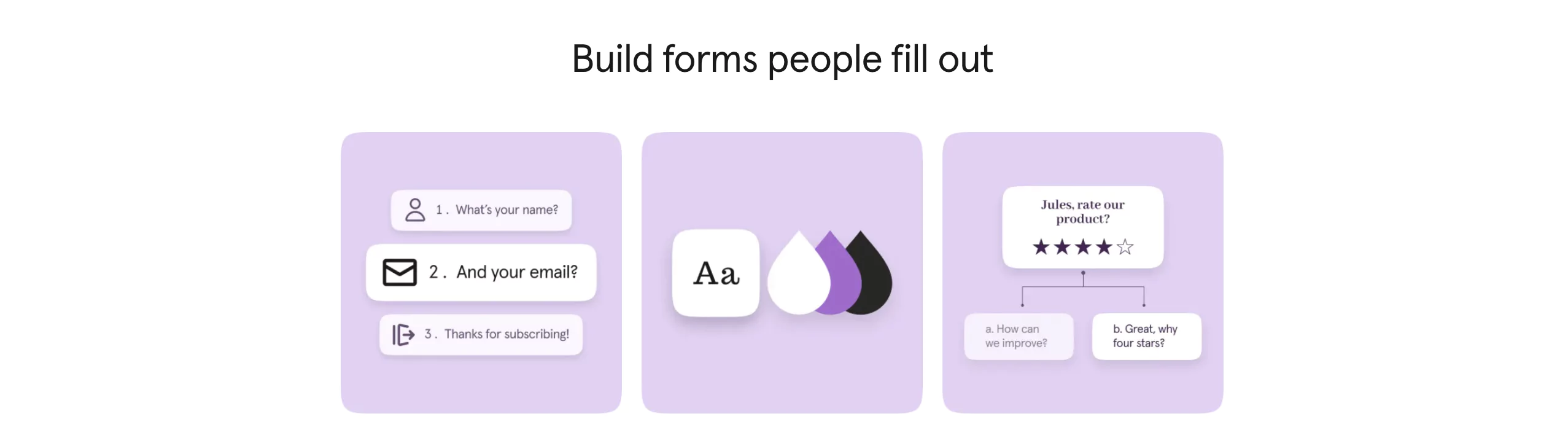 Typeform Funktionen im Überblick