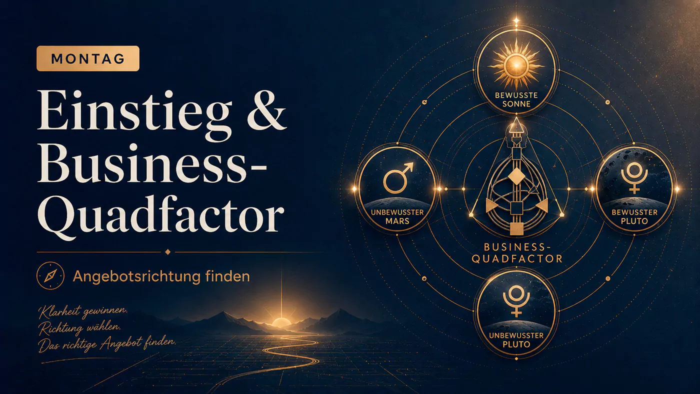 Human Design Business Quad Factor erklärt: vier zentrale Erfolgsfaktoren für Positionierung, Angebot, Zielgruppe und authentisches Business