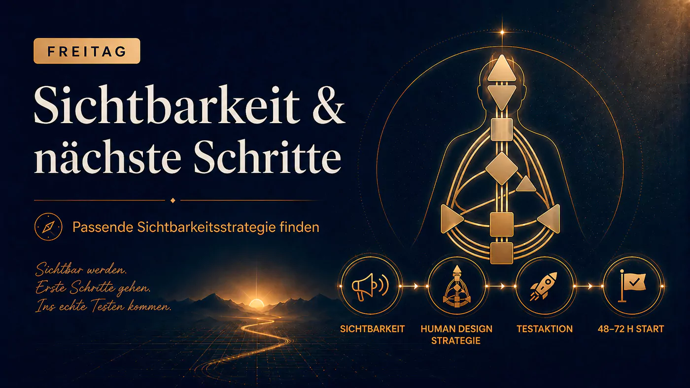 Human Design Sichtbarkeit stärken: authentische Präsenz, klare Positionierung und individuelle Wirkung im Business gezielt entfalten