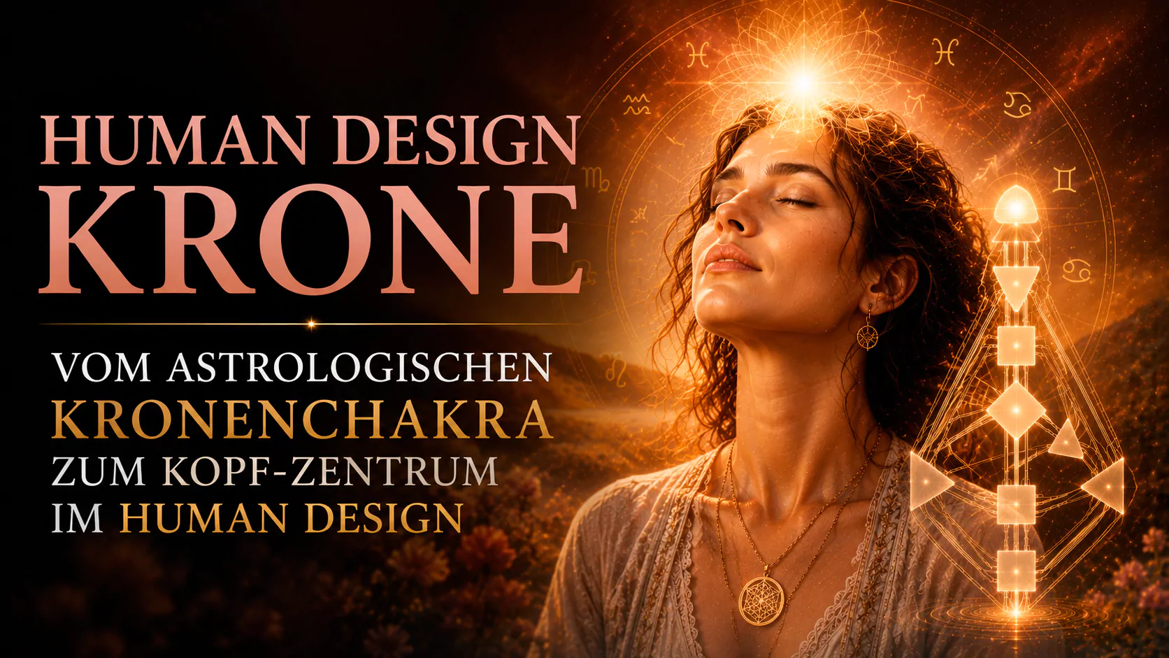 Human Design Krone erklärt: Vom astrologischen Kronenchakra zum Kopf-Zentrum für Inspiration, mentale Fragen und geistigen Druck