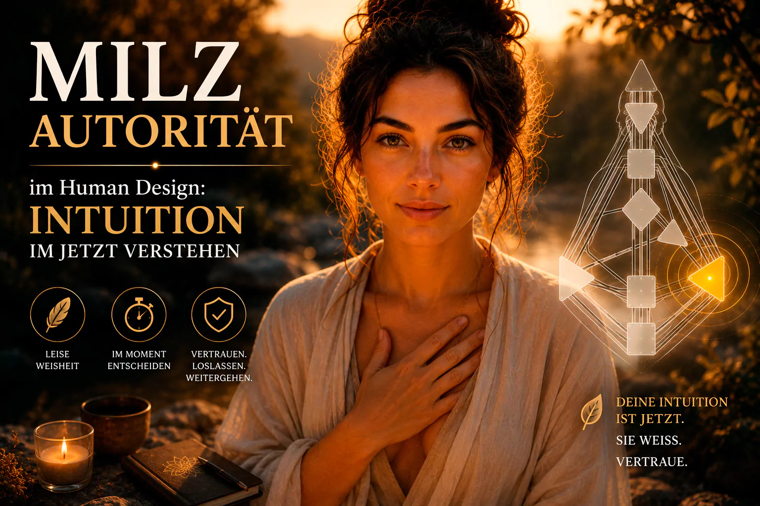 Milz-Autorität im Human Design erklärt: Intuition im Jetzt, spontane Körperweisheit, feine Warnsignale und sichere Entscheidungen verstehen