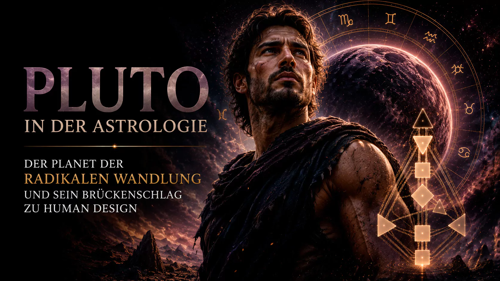 Pluto in der Astrologie erklärt: radikale Wandlung, Macht, Transformation, Wiedergeburt und seine tiefgreifende Bedeutung im Human Design