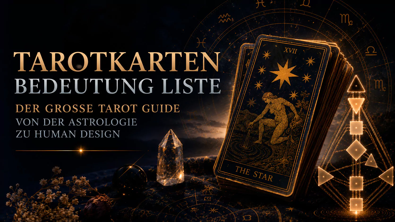 Tarotkarten-Bedeutung im Überblick: großer Tarot-Guide zu Karten, Symbolik, Astrologie, Deutung und Verbindungen zum Human Design